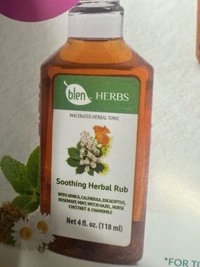 Soothing Herbal Rub - Amber Bottle